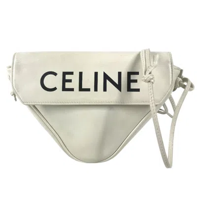 Pre-owned Celine Black White Leather Pochette Shoulder Bag () In Black, White