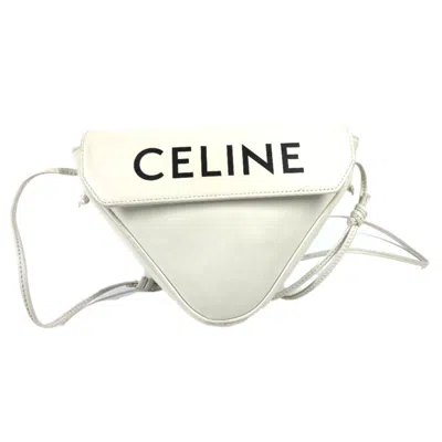 Pre-owned Celine Black White Leather Pochette Shoulder Bag () In Black, White