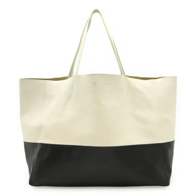 Pre-owned Celine Black White Leather Shoulder Bag Tote Bag () In Multi