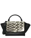 Celine Black White Snakeskin Medium Trapeze (authentic Pre-loved) In Black