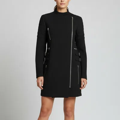 Pre-owned Celine Black Wool Asymmetric Zipped Bondage Coat M