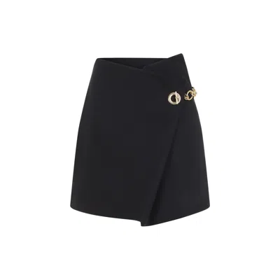 Celine Black Wool Mini Skirt