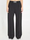 Celine Black Wool Pants In Black