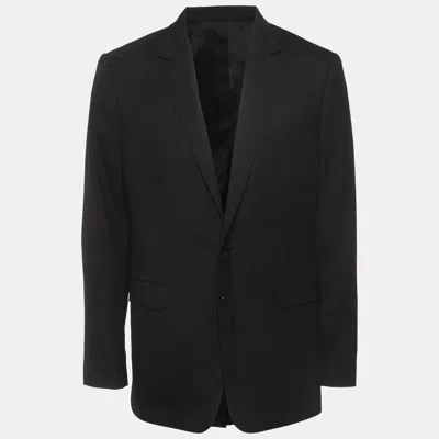 Pre-owned Celine Black Wool Single Breasted Blazer Xxxl