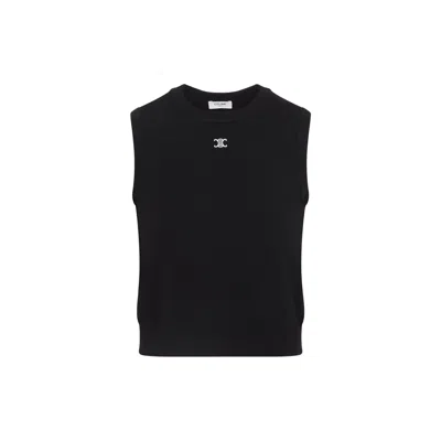 Celine Black Wool Top