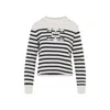 Celine Blackwhite Striped Sweater In White