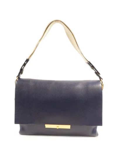 Pre-owned Celine Blade Shoulder Bag In Blue