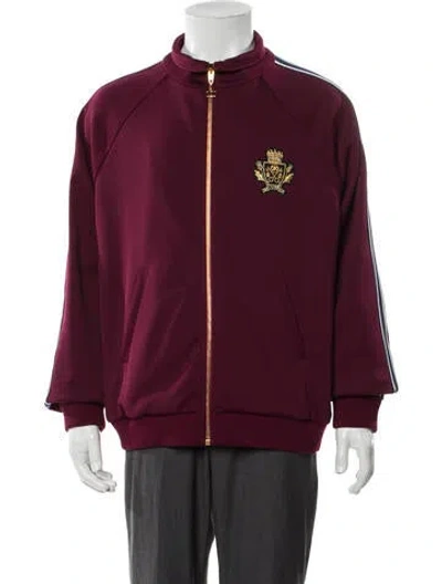 Pre-owned Celine Blason Graphic Print Windbreaker W/ Tags In Burgundy
