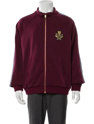 Pre-owned Celine Blason Graphic Print Windbreaker W/ Tags In Burgundy