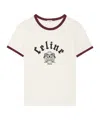 Celine Blason Regular T-shirt In Cotton Jersey In White