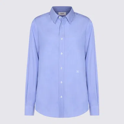 Celine Bleu Stripe Cotton Shirt In Pink
