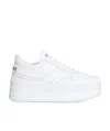 Celine Block Wedge Outsole Sneakers In White