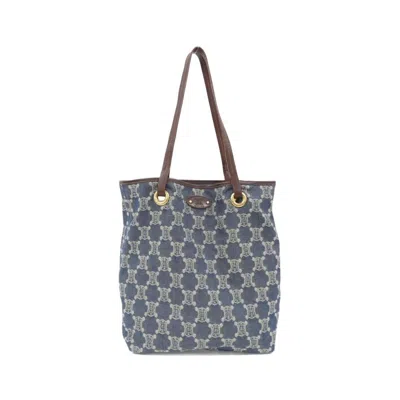 Pre-owned Celine Blue Brown Denim Handbag ()