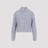 Celine Triomphe Cropped Shirt In Blue