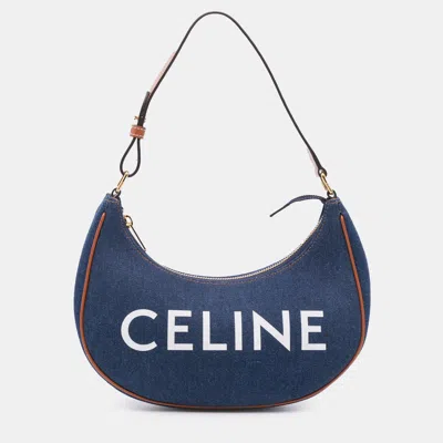Pre-owned Celine Blue Denim Ava Shoulder Bag