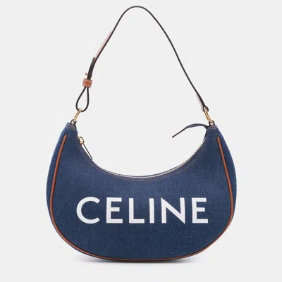 Pre-owned Celine Blue Denim Ava Shoulder Bag