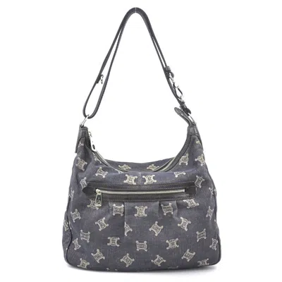Pre-owned Celine Blue Denim Shoulder Bag ()