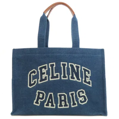 Pre-owned Celine Blue Denim Tote Bag ()