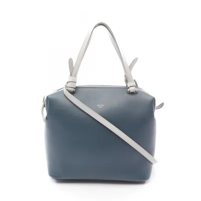 Pre-owned Celine Blue Gray Leather Shoulder Bag () In Multi