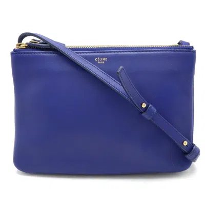 Pre-owned Celine Blue Leather Pochette Shoulder Bag ()
