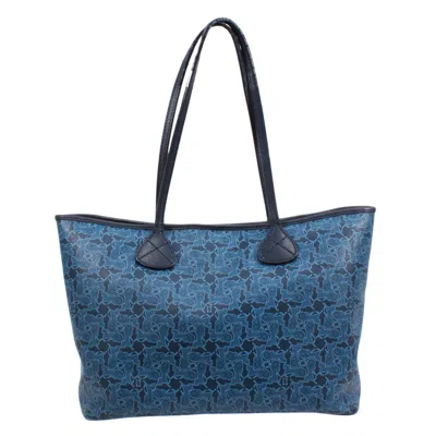 Pre-owned Celine Blue Leather Pvc Tote Bag ()