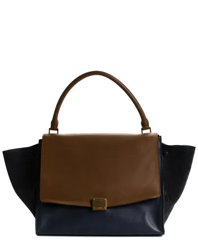 Celine Blue Leather Trapeze Bag (authentic Pre-loved)