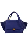 Celine Blue Leather Trapeze Handbag (authentic Pre-loved) In Blue