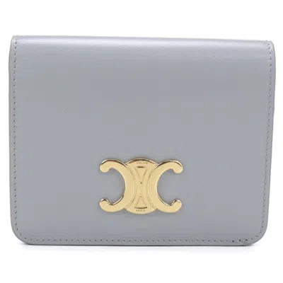 Pre-owned Celine Blue Leather Wallet (bi-fold) ()