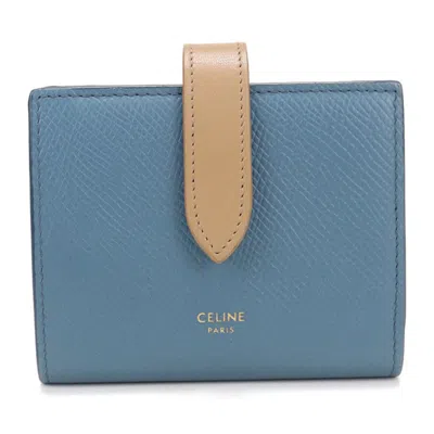 Pre-owned Celine Blue Leather Wallet (bi-fold) ()