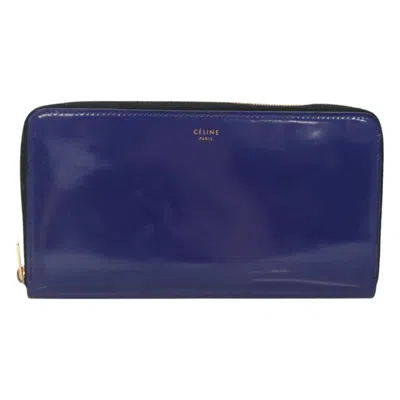 Pre-owned Celine Céline Blue Leather Wallet  ()