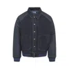 Celine Contrast Sleeve Teddy Style Jacket In Black