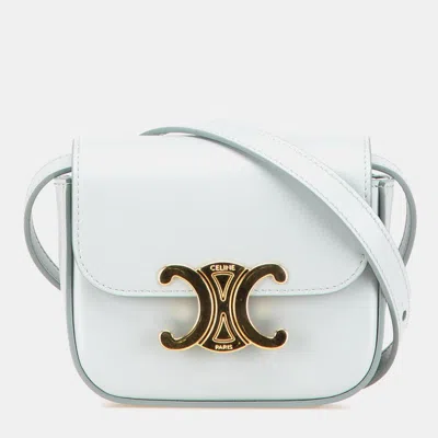 Pre-owned Celine Blue Mini Calfskin Claude Crossbody
