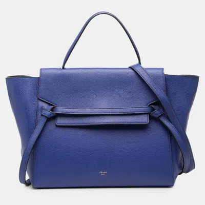Pre-owned Celine Blue Mini Leather Belt Bag Satchel