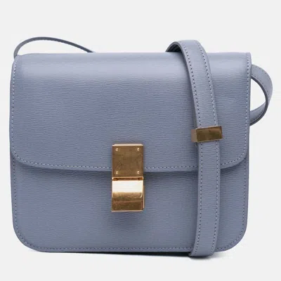 Pre-owned Celine Blue Teen Liege Calfskin Classic Box
