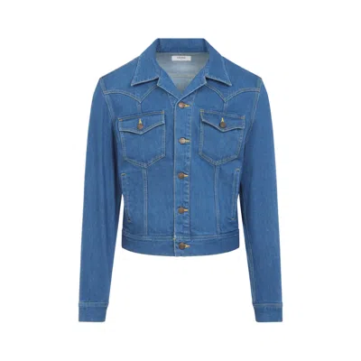 Celine Blue Trucker Cotton Jacket