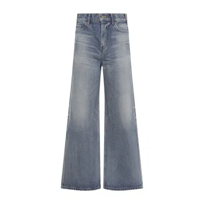CELINE BLUE WIDE-LEG JEANS