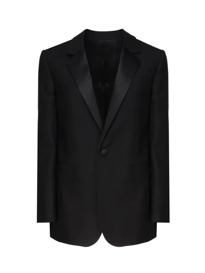 Celine Bnf Tux Single-breasted Blazer In Black