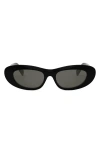Celine 3 Dots Cat-eye Sunglasses In Shiny Black/smoke