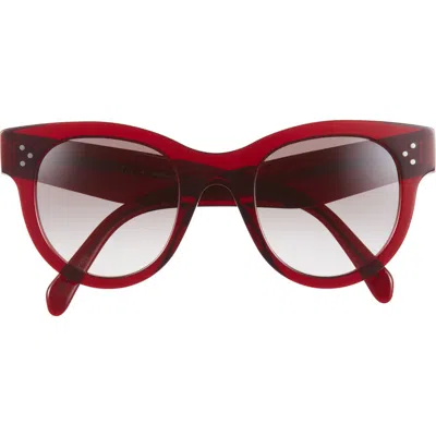 Celine Bold 3 Dots 48mm Square Sunglasses In Burgundy