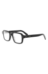 Celine Bold 3 Dots 49mm Small Rectangular Optical Sunglasses In Shiny Black