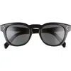 Celine Bold 3 Dots 49mm Square Sunglasses In Black