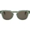 Celine Bold 3 Dots 49mm Square Sunglasses In Green