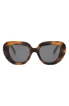 Celine Bold 3 Dots 51mm Gradient Butterfly Sunglasses In Blonde Havana/smoke