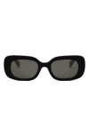 Celine Bold 3 Dots 51mm Rectangular Sunglasses In 01a - Black
