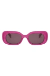 Celine Bold 3 Dots 51mm Rectangular Sunglasses In Rosa