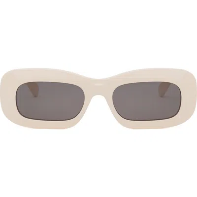 Celine Bold 3 Dots 51mm Rectangular Sunglasses In White