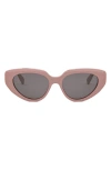 Celine Bold 3 Dots 53mm Cat Eye Sunglasses In Pink