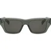 Celine Bold 3 Dots 53mm Geometric Sunglasses In Light Green/smoke