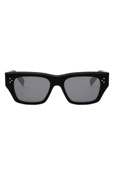 Celine Bold 3 Dots 53mm Geometric Sunglasses In Black