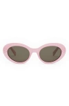 Celine Bold 3 Dots 53mm Round Sunglasses In Pink